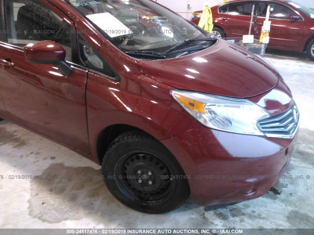 3N1CE2CP4FL411919 - 2015 NISSAN VERSA NOTE S/S PLUS/SV/SL/SR MAROON photo 6