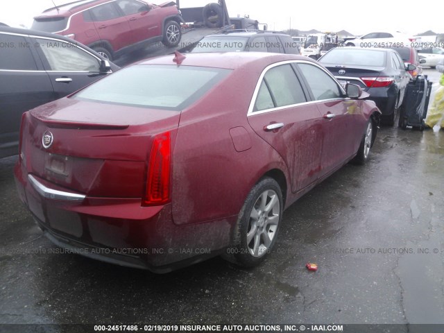 1G6AA5RA8E0106099 - 2014 CADILLAC ATS RED photo 4