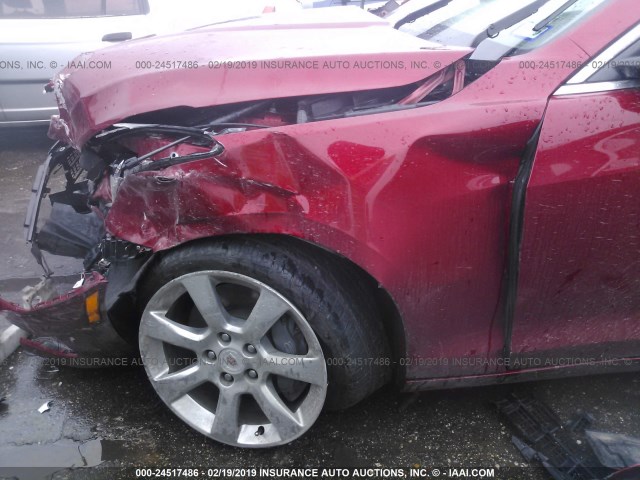 1G6AA5RA8E0106099 - 2014 CADILLAC ATS RED photo 6