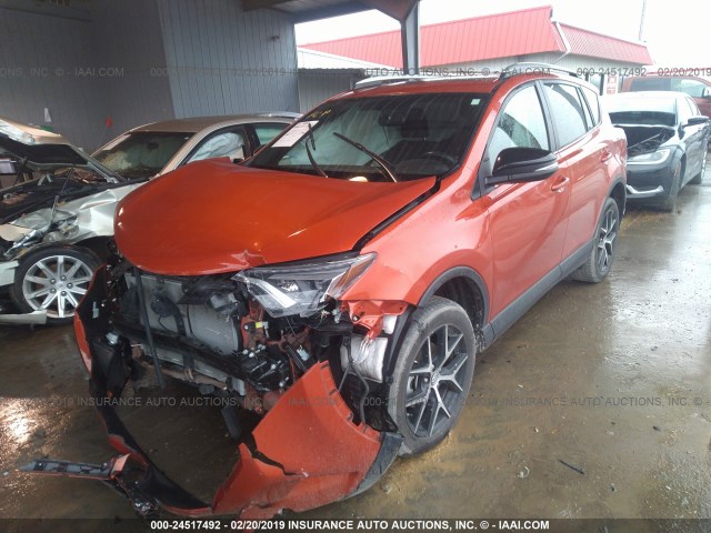 2T3JFREV6GW534444 - 2016 TOYOTA RAV4 SE ORANGE photo 2