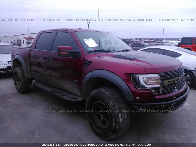 1FTFW1R62EFB76347 - 2014 FORD F150 SVT RAPTOR RED photo 1