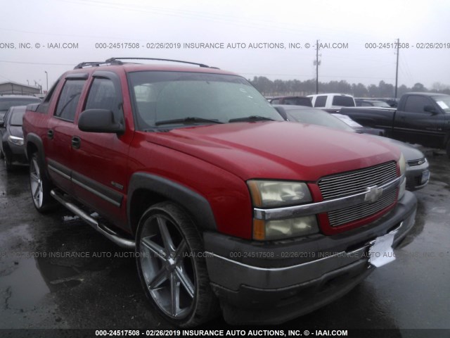 3GNEC12T84G296047 - 2004 CHEVROLET AVALANCHE C1500 RED photo 1