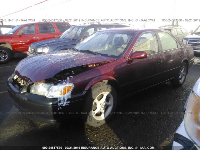 JT2BG22K710545573 - 2001 TOYOTA CAMRY CE/LE/XLE RED photo 2