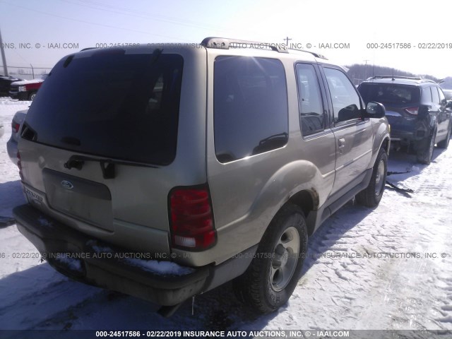 1FMYU70E61UA83192 - 2001 FORD EXPLORER SPORT GOLD photo 4