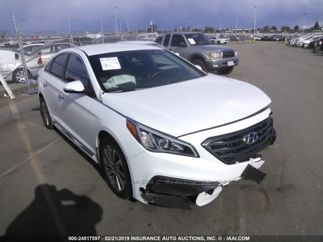 5NPE34AF9GH382128 - 2016 HYUNDAI SONATA SPORT/LIMITED WHITE photo 1