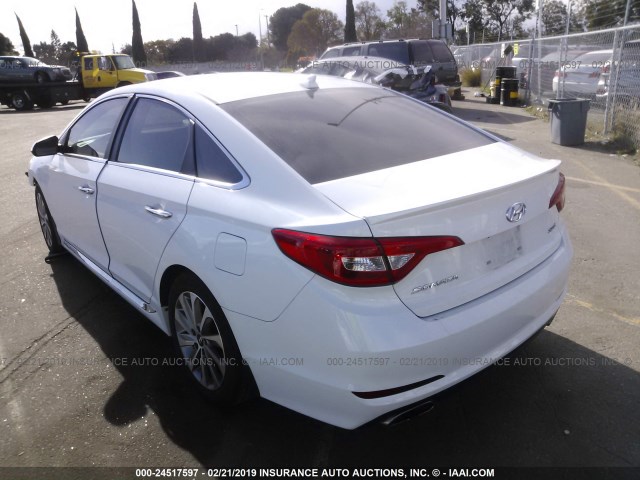 5NPE34AF9GH382128 - 2016 HYUNDAI SONATA SPORT/LIMITED WHITE photo 3