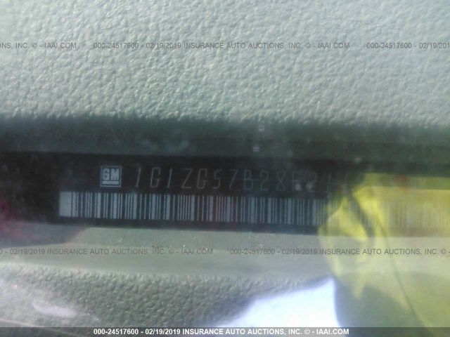 1G1ZG57B28F211239 - 2008 CHEVROLET MALIBU LS Boz foto 9