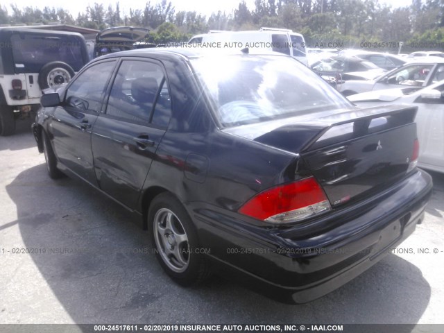 JA3AJ86E32U069732 - 2002 MITSUBISHI LANCER OZ RALLY BLACK photo 3