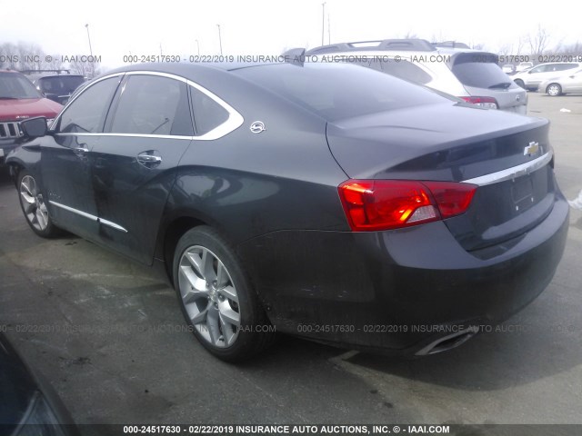 2G1155SL5F9279673 - 2015 CHEVROLET IMPALA LTZ GRAY photo 3