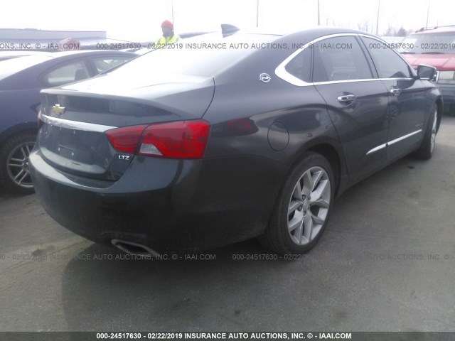 2G1155SL5F9279673 - 2015 CHEVROLET IMPALA LTZ GRAY photo 4