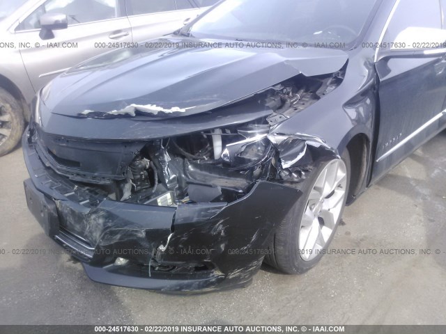 2G1155SL5F9279673 - 2015 CHEVROLET IMPALA LTZ GRAY photo 6