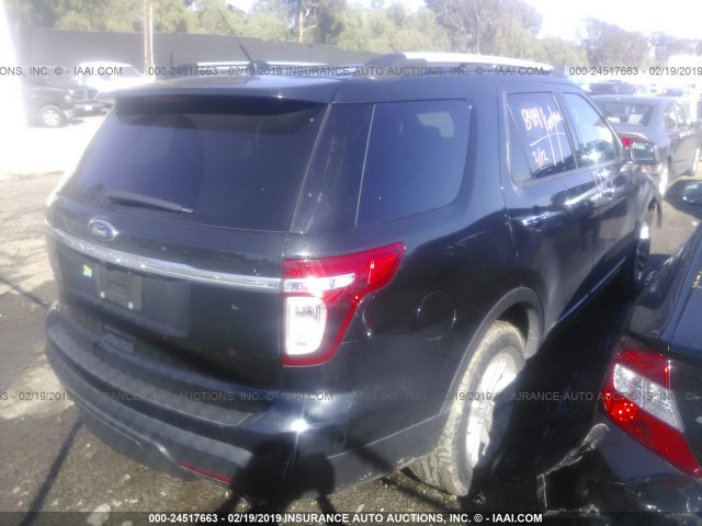 1FM5K7D81DGA12661 - 2013 FORD EXPLORER XLT BLACK photo 4