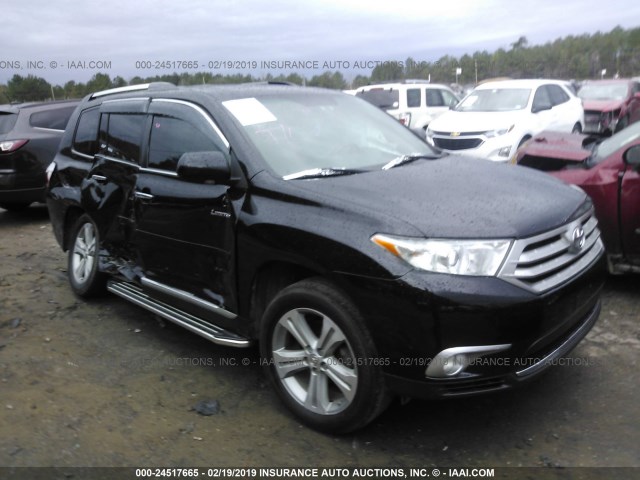 5TDDK3EH6DS231533 - 2013 TOYOTA HIGHLANDER LIMITED BLACK photo 1