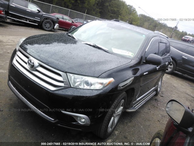 5TDDK3EH6DS231533 - 2013 TOYOTA HIGHLANDER LIMITED BLACK photo 2