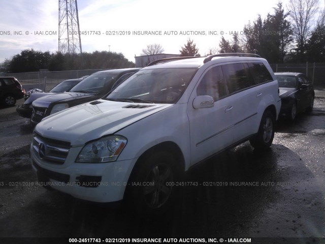 4JGBF71E17A159619 - 2007 MERCEDES-BENZ GL 450 4MATIC WHITE photo 2