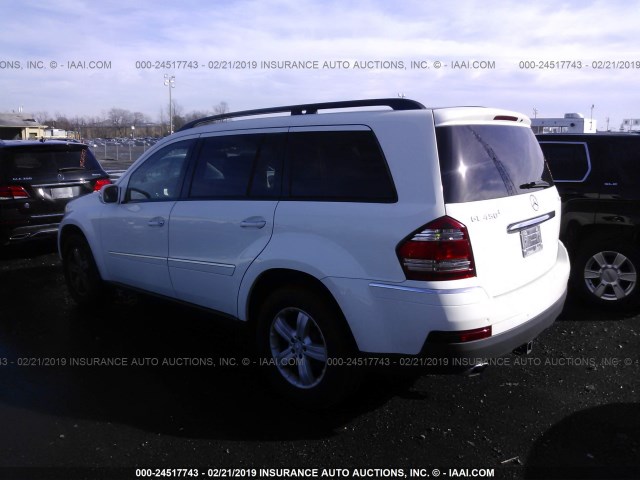 4JGBF71E17A159619 - 2007 MERCEDES-BENZ GL 450 4MATIC WHITE photo 3