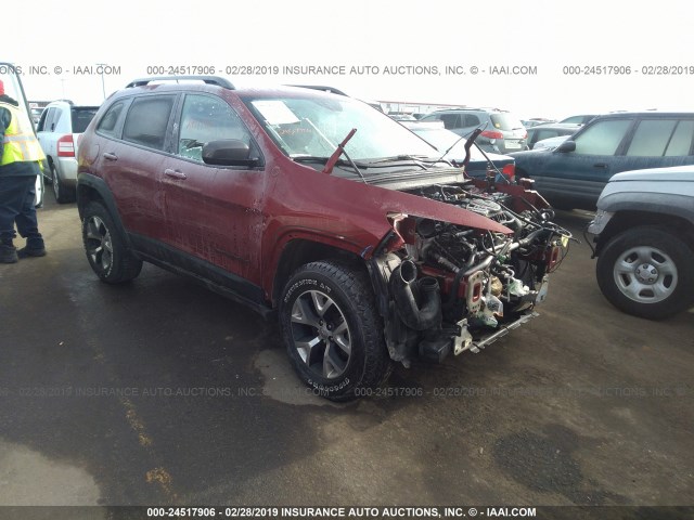 1C4PJMBSXFW634343 - 2015 JEEP CHEROKEE TRAILHAWK 红色 照片 1
