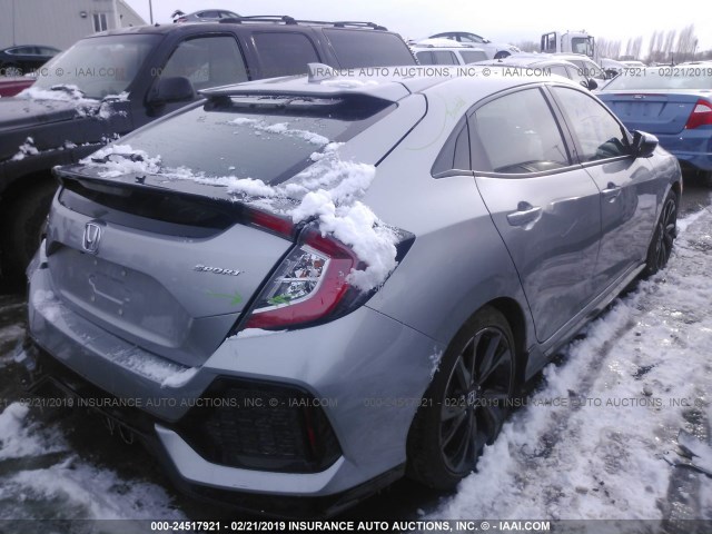SHHFK7H47JU210391 - 2018 HONDA CIVIC SPORT Srebrny zdjęcie 4