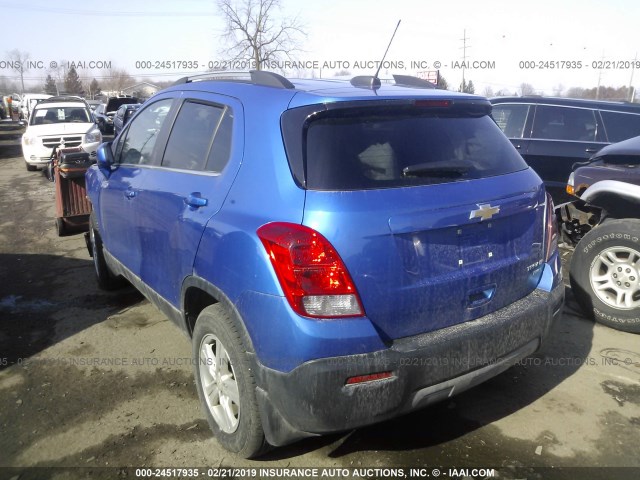 KL7CJPSB9GB550214 - 2016 CHEVROLET TRAX 1LT BLUE photo 3