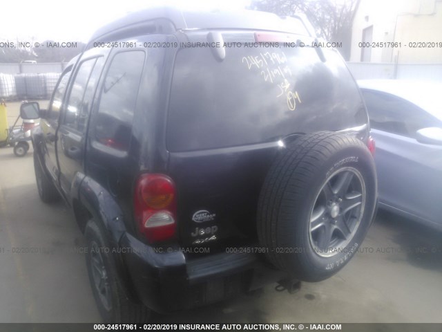 1J4GL38K63W538324 - 2003 JEEP LIBERTY RENEGADE BLACK photo 3