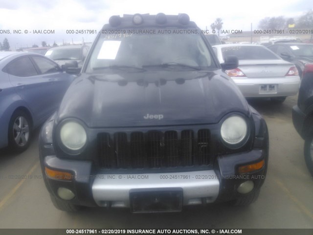 1J4GL38K63W538324 - 2003 JEEP LIBERTY RENEGADE BLACK photo 6