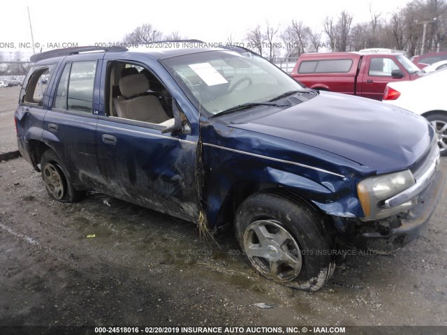 1GNDS13S742429622 - 2004 CHEVROLET TRAILBLAZER LS/LT BLUE photo 1