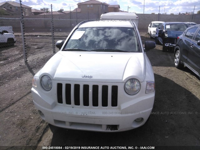 1J4NT4FB7AD578405 - 2010 JEEP COMPASS SPORT WHITE photo 6