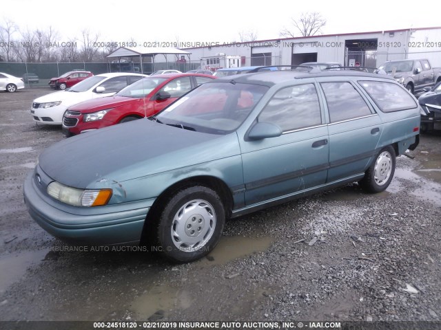 1FALP5744PA310936 - 1993 FORD TAURUS GL Light Blue photo 2