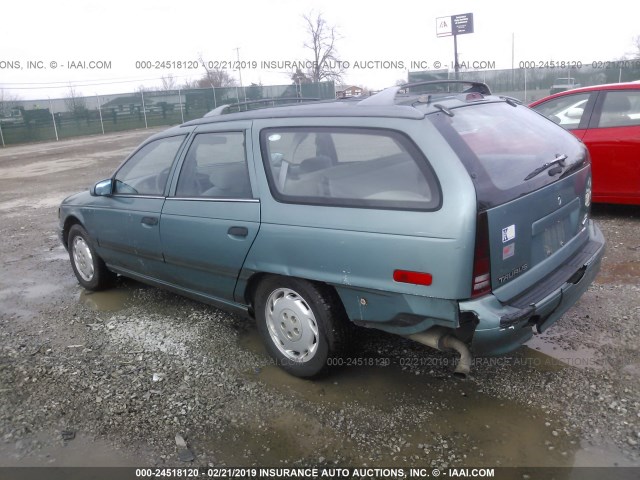 1FALP5744PA310936 - 1993 FORD TAURUS GL Light Blue photo 3