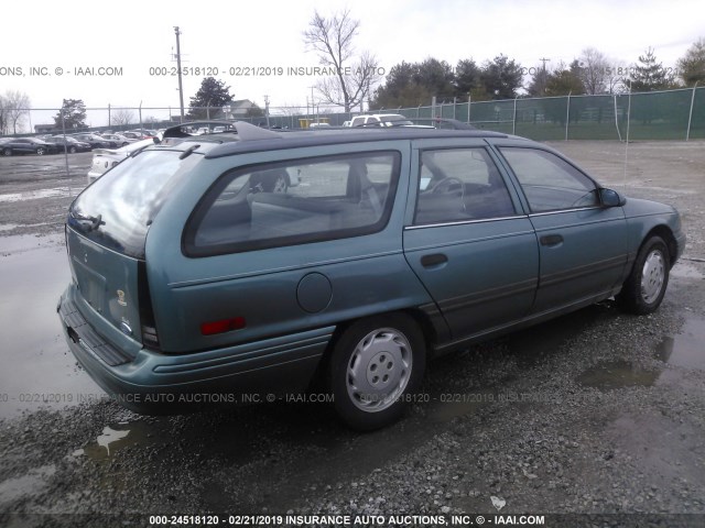 1FALP5744PA310936 - 1993 FORD TAURUS GL Light Blue photo 4