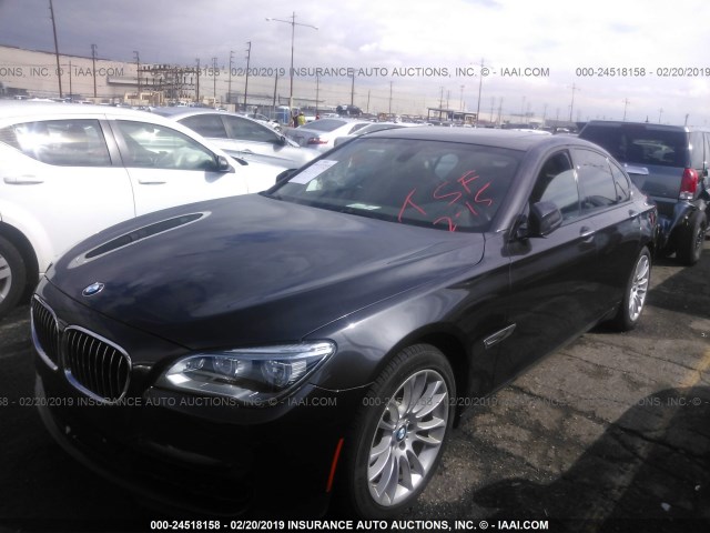 WBAYA8C55DD227542 - 2013 BMW 750 I GRAY photo 2