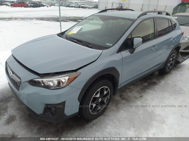 JF2GTADC5J8215815 - 2018 SUBARU CROSSTREK PREMIUM Light Blue photo 2