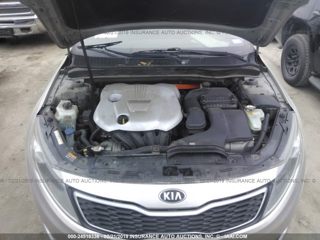 KNAGM4AD6D5046322 - 2013 KIA OPTIMA HYBRID GRAY photo 10