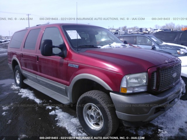 1FMNU45S23ED68548 - 2003 FORD EXCURSION EDDIE BAUER MAROON photo 1