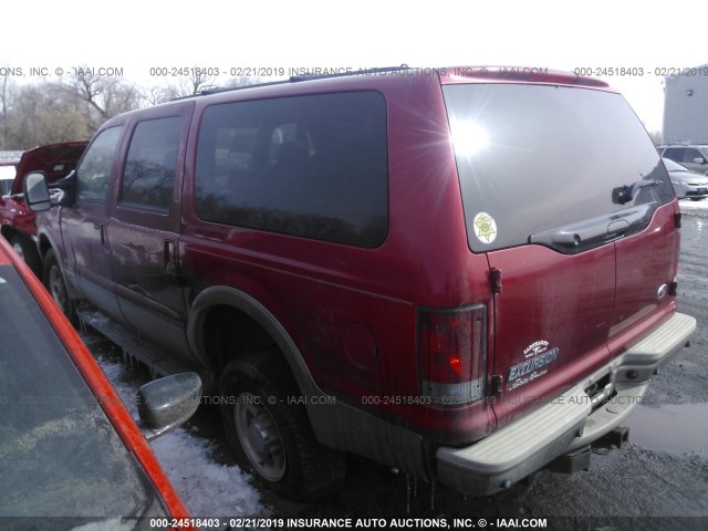 1FMNU45S23ED68548 - 2003 FORD EXCURSION EDDIE BAUER MAROON photo 3