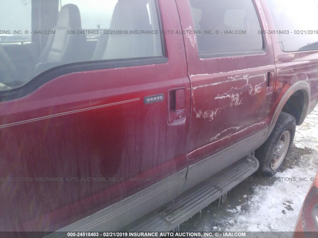 1FMNU45S23ED68548 - 2003 FORD EXCURSION EDDIE BAUER MAROON photo 6