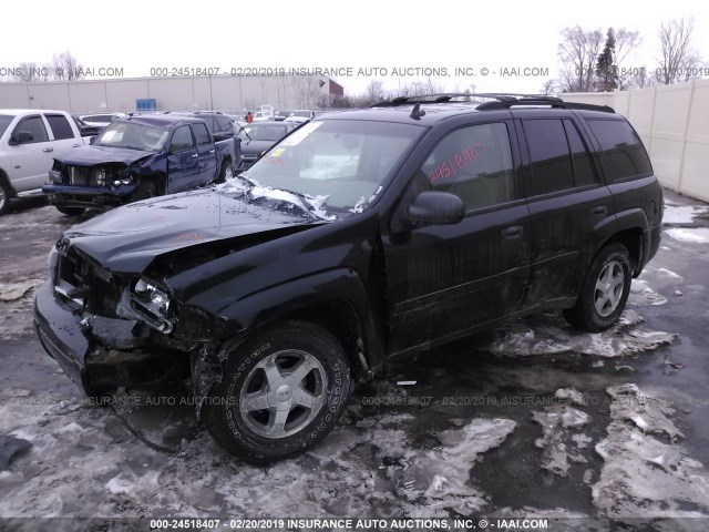 1GNDT13S762295212 - 2006 CHEVROLET TRAILBLAZER LS/LT BLACK photo 2