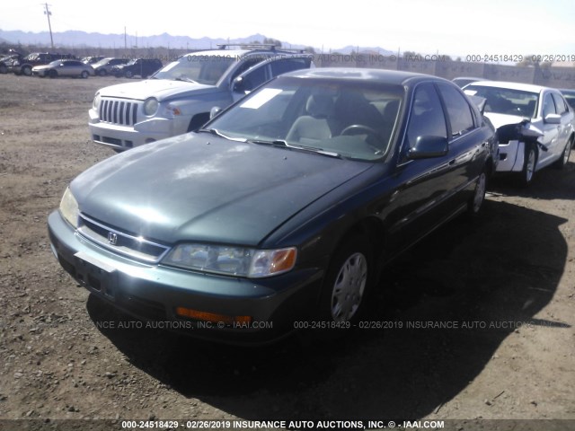 1HGCD5680VA166694 - 1997 HONDA ACCORD VALUE GREEN photo 2