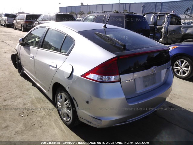 JHMZE2H55AS035786 - 2010 HONDA INSIGHT LX SILVER photo 3