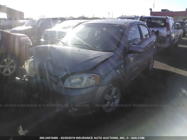 KL1TG56638B243763 - 2008 CHEVROLET AVEO LT GRAY photo 2