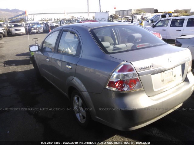 KL1TG56638B243763 - 2008 CHEVROLET AVEO LT GRAY photo 3