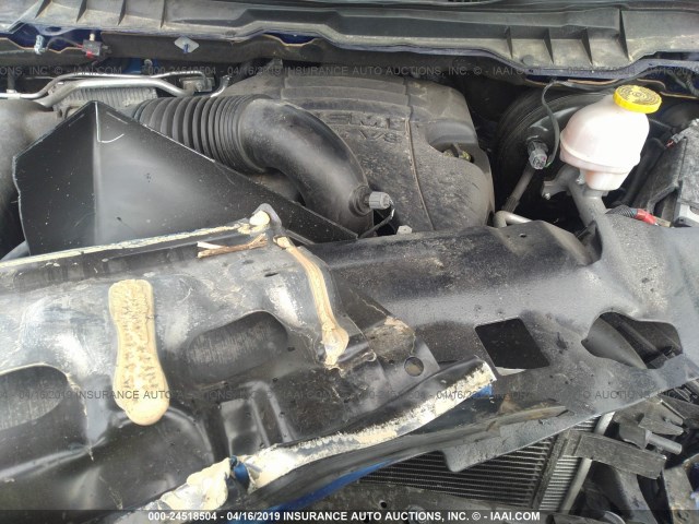 1C6RR7LT5JS125505 - 2018 RAM 1500 SLT BLUE photo 10