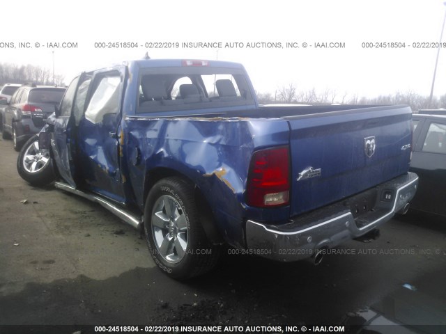 1C6RR7LT5JS125505 - 2018 RAM 1500 SLT BLUE photo 3