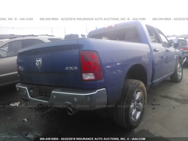 1C6RR7LT5JS125505 - 2018 RAM 1500 SLT BLUE photo 4