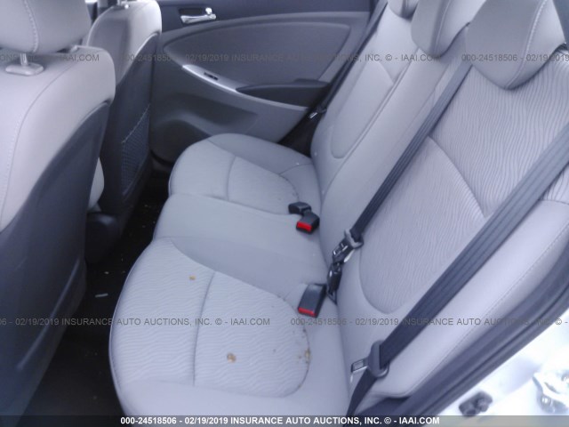 KMHCU4AE1EU747198 - 2014 HYUNDAI ACCENT GLS/SE SILVER photo 8