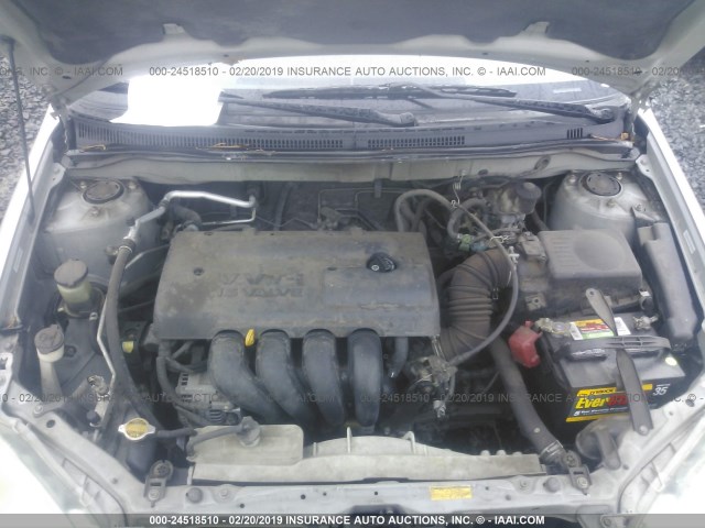 1NXBR32E14Z323511 - 2004 TOYOTA COROLLA CE/LE/S SILVER photo 10