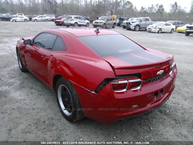 2G1FA1E36C9152092 - 2012 CHEVROLET CAMARO LS RED photo 3