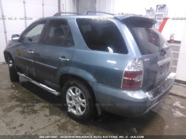 2HNYD18806H537523 - 2006 ACURA MDX TOURING BLUE photo 3