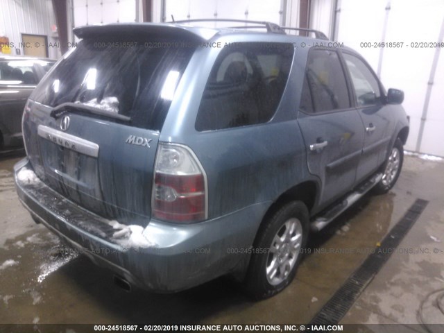 2HNYD18806H537523 - 2006 ACURA MDX TOURING BLUE photo 4