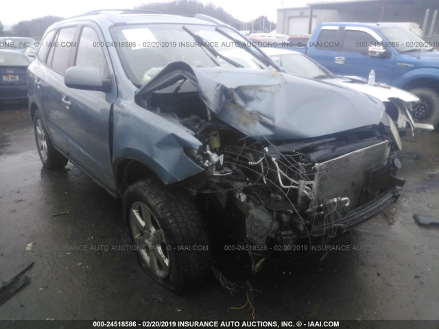 5NMSH73E99H295260 - 2009 HYUNDAI SANTA FE SE/LIMITED BLUE photo 1